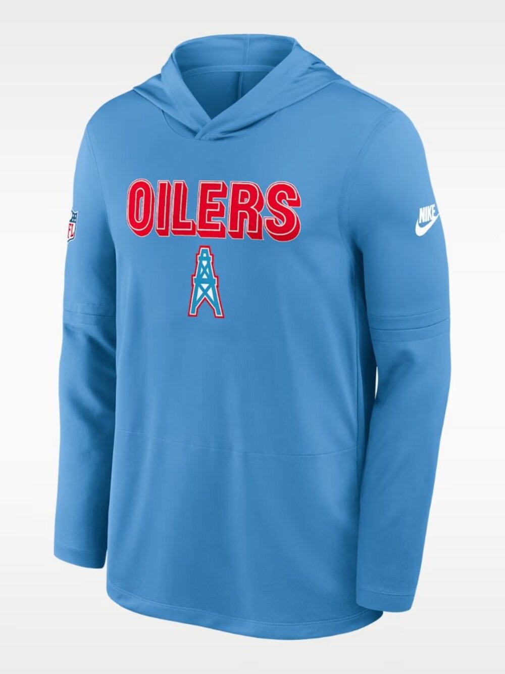 Nike Mens Houston Oilers Lightweight NFL Retro Throwback Dri Fit Hoodie XL NEW